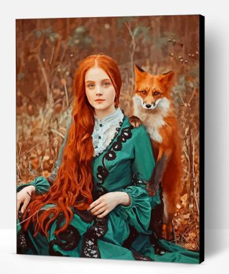 Aesthetic Fox And Woman Paint By Number