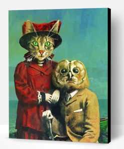 Aesthetic Owl And Cat Art Paint By Number