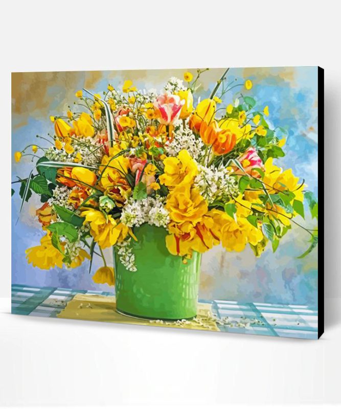 Aesthetic Spring Flowers Vase Paint By Number