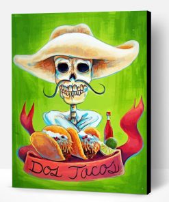 Aesthetic Taco Skull Paint By Number