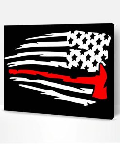 Aesthetic Thin Red Line Paint By Number