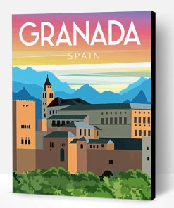 Alhambra Spain Poster Paint By Number