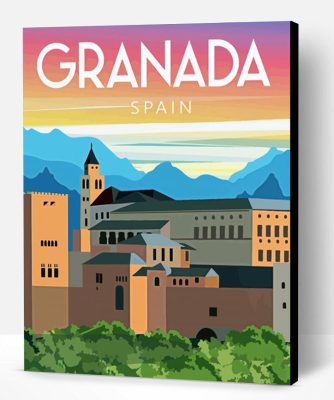 Alhambra Spain Poster Paint By Number