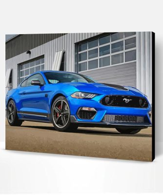 Blue Ford Mustang Paint By Number