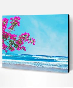 Bougainvillea And Beach Paint By Number