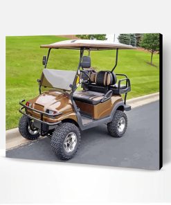 Brown Golf Car Paint By Number