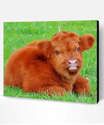 Brown Mini Cow Paint By Number