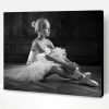 Cute Black And White Ballerina Paint By Number