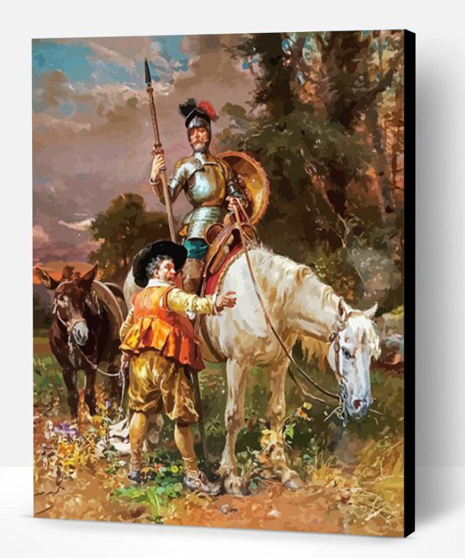 Don Quixote And Sancho Panza Art Paint By Number