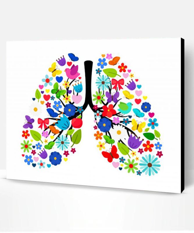 Floral Lungs Paint By Number