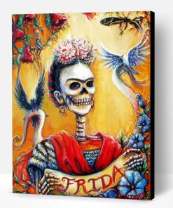 Frida Kahlo Skeleton Paint By Number