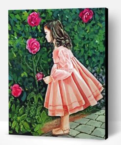 Girl In Pink Dress Paint By Number