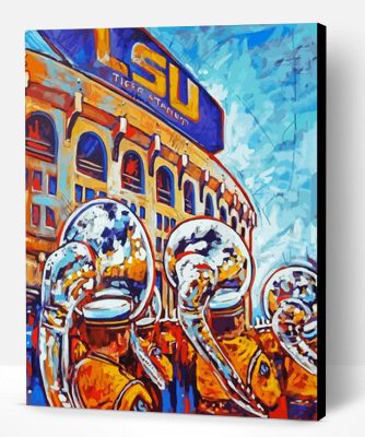 lsu Football Stadium Paint By Number