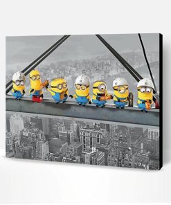 Minions Workers On Skyscraper Paint By Number