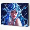 Blue Haired Girl Paint By Number