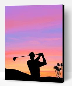 Gold Player Silhouette Paint By Number