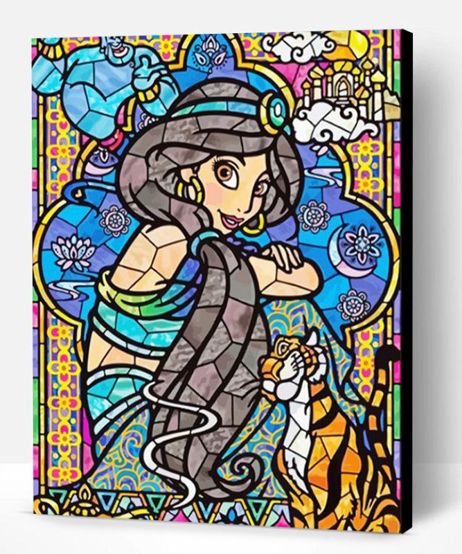 Jasmine Disney Stained Glass Paint By Number