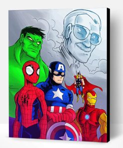 Stan Lee And The Gang Paint By Number