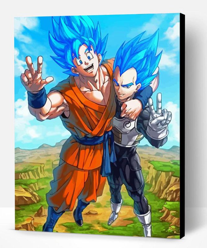 Aesthetic Vegeta And Goku Paint By Number