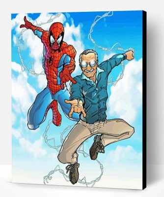 Spiderman And Stan Lee Paint By Number