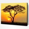African Tree Silhouette Paint By Number