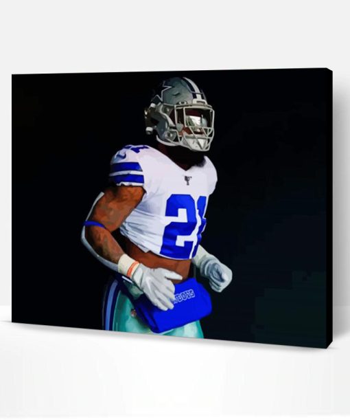 American Football Player Ezekiel Elliott Paint By Number