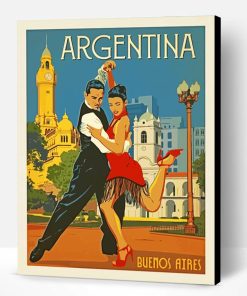 Argentina Travel Poster Paint By Number