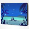 Beach Night Illustration Paint By Number