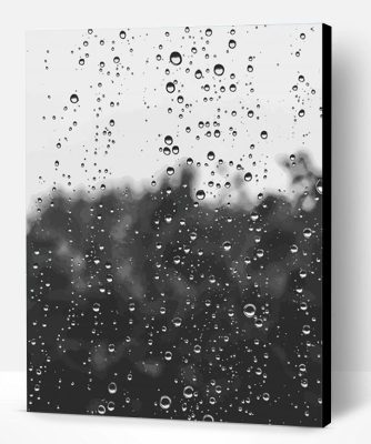 Black And White Rain Paint By Number