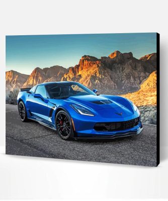 Blue Corvette Z06 Paint By Number