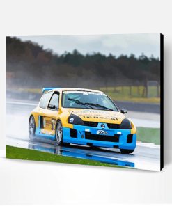 Blue And Yellow Renault Clio Sport Paint By Number