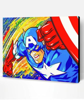 Captain America Pop Art Paint By Number