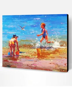 Children At The Seaside Art Paint By Number