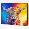 Colorful Highland Cow Art Paint By Number