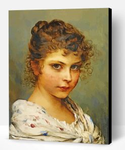 Curly Haired Girl Paint By Number