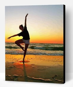 Dancer On Beach Silhouette Paint By Number