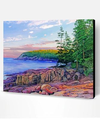 Desert Island Landscape Art Paint By Number