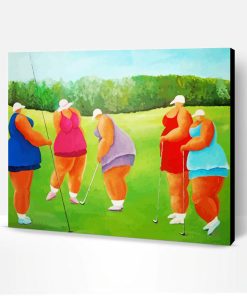 Fat Ladies In Golf Paint By Number