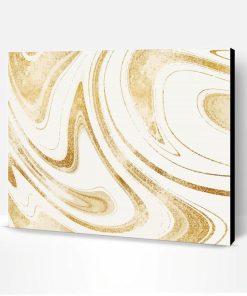 Gold And White Paint By Number