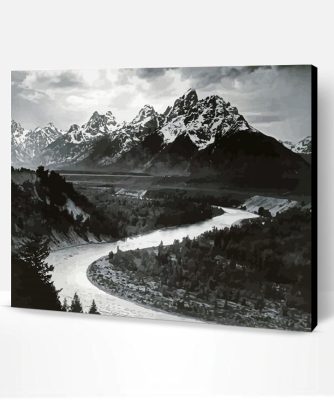 Grand Teton And Snake River Paint By Number