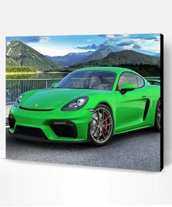 Green Cayman Car Paint By Number
