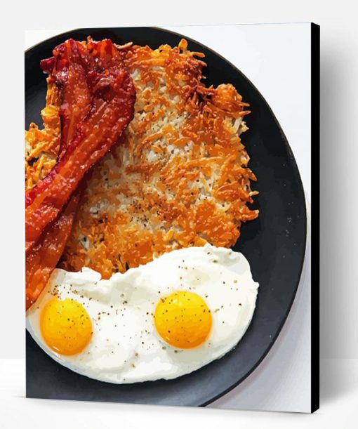 Hash Browns Dish Paint By Number