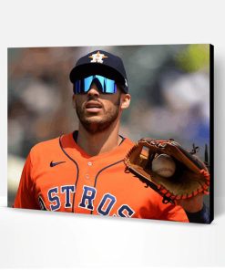 Houston Astros Baseball Player Paint By Number