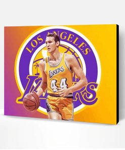 Jerry West Lakers Player Paint By Number