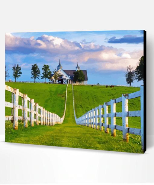 Kentucky Farm Landscape Paint By Number