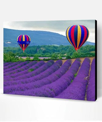 Lavender Hot Air Balloons Paint By Number