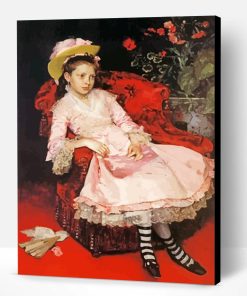 Little Girl In Pink Dress Paint By Number
