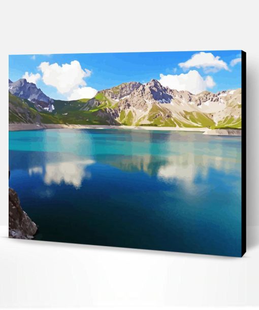 Lunersee Lake In Vorarlberg Paint By Number