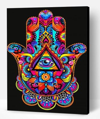 Mandala Hamsa Eye Paint By Number