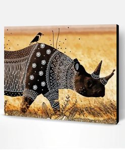 Rhino Tribal Animal Paint By Number